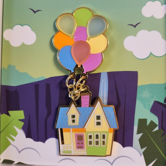 Loungefly Disney Pixar Up Pin LE 1000 House Balloons 4" Enamel Pin Collector Box - Picture 2 of 4